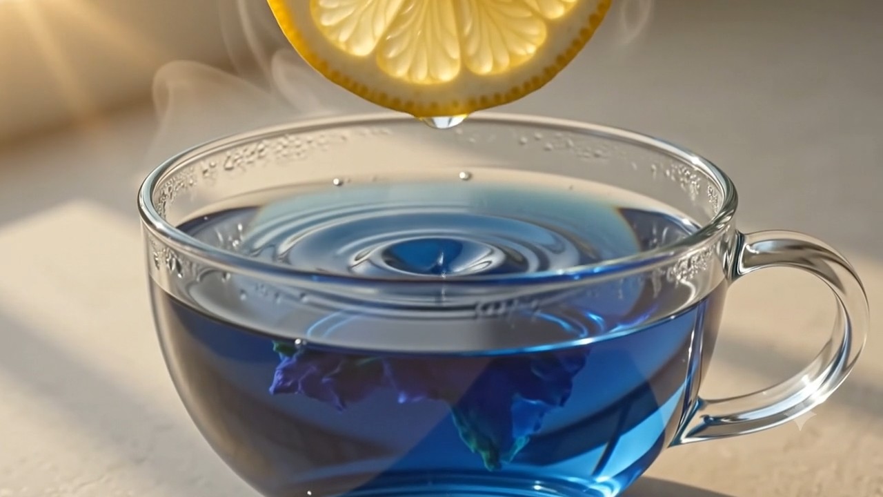 Butterfly Pea Infusion color metamorphosis frame